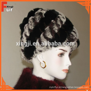 Para as mulheres de malha Rex Rabbit Fur Hat